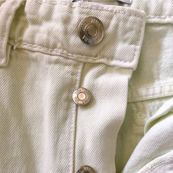 🍈 ZARA CITRON HIGH WAIST STRAIGHG LEG ANKLE LENGTH DENIM JEANS! - Picture 11 of 16